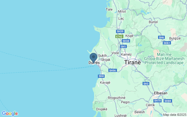 Kaart met locatie Het Amfitheater van Durrës